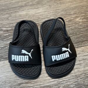 PUMA Unisex Toddler Cool Cat Backstrap Sandal - Black/White, Size 5 C (j170)